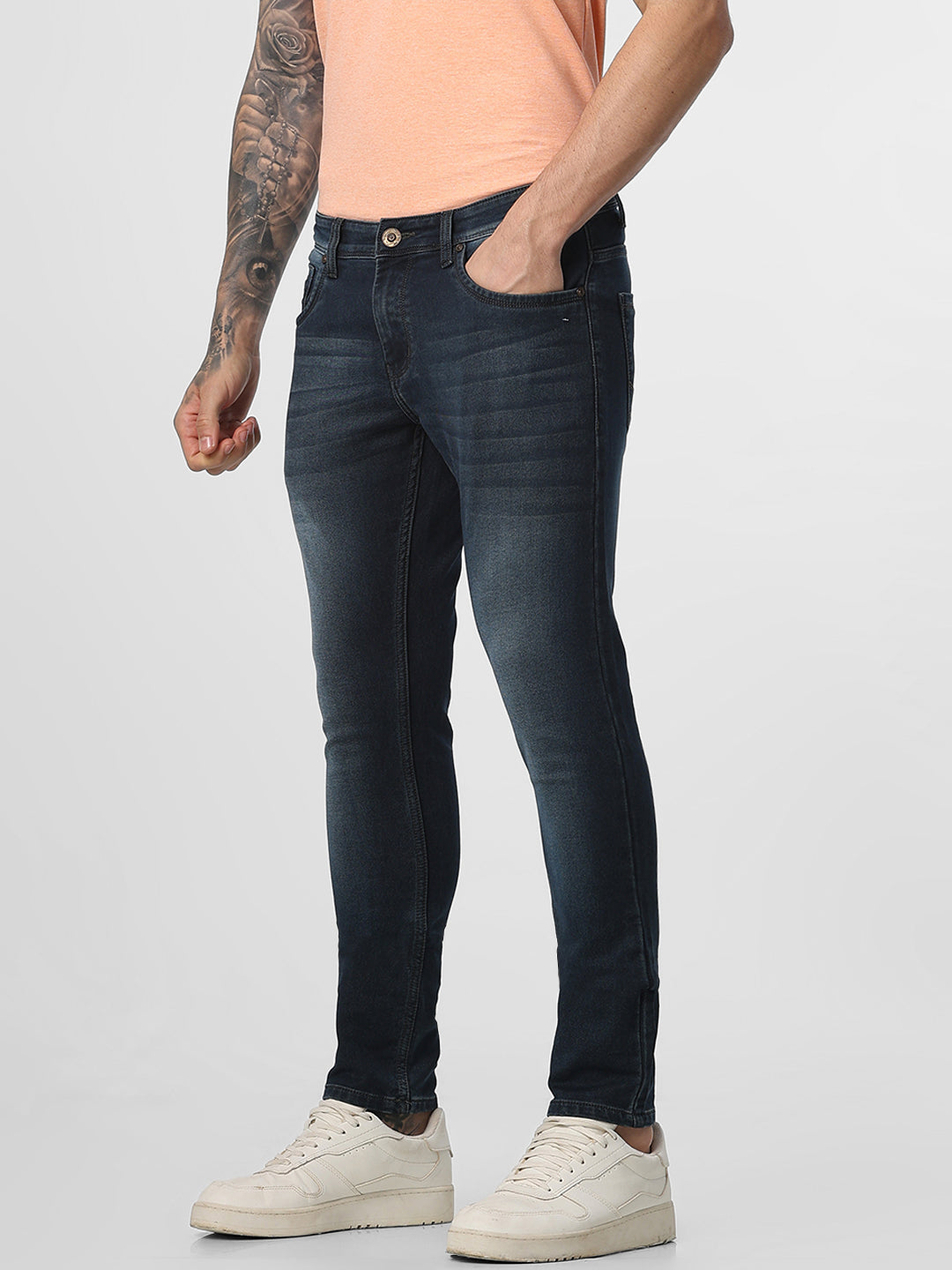 Dark Blue Mid Rise jeans
