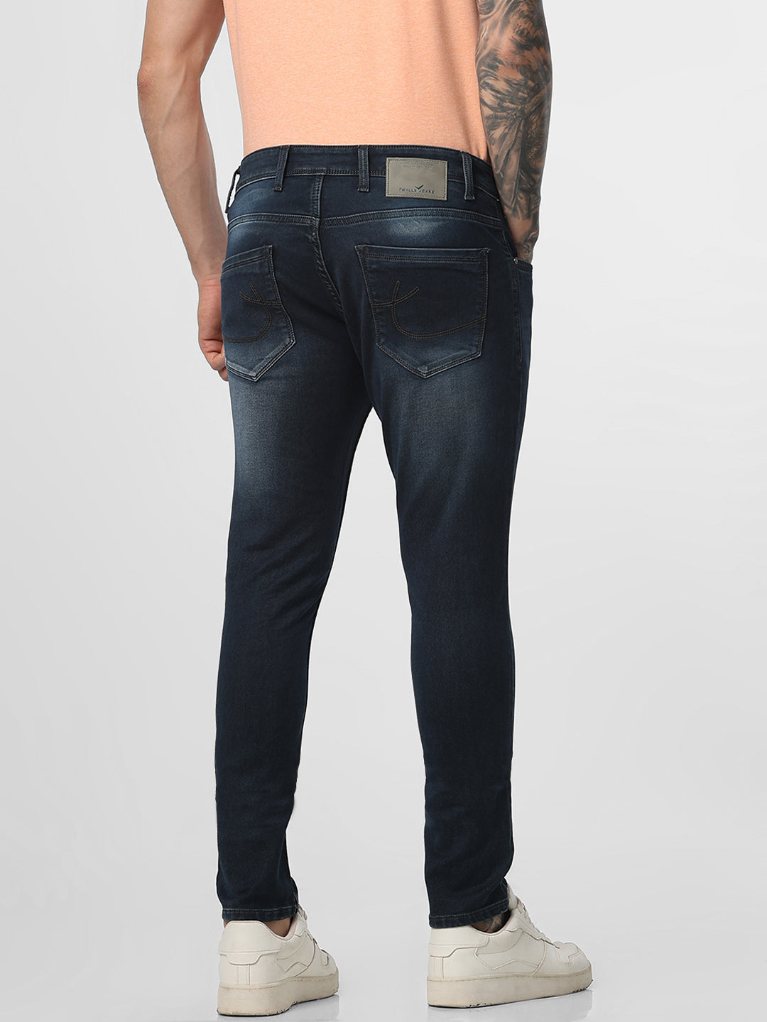 Dark Blue Mid Rise jeans