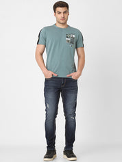 Dark Blue Distressed Jeans