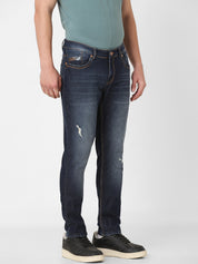 Dark Blue Distressed Jeans