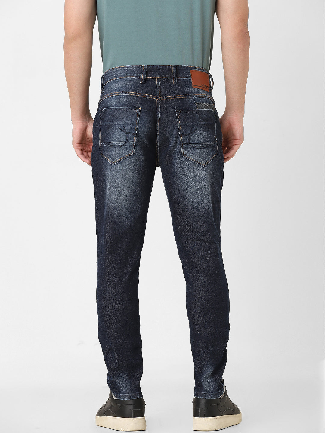 Dark Blue Distressed Jeans