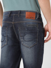 Dark Blue Distressed Jeans
