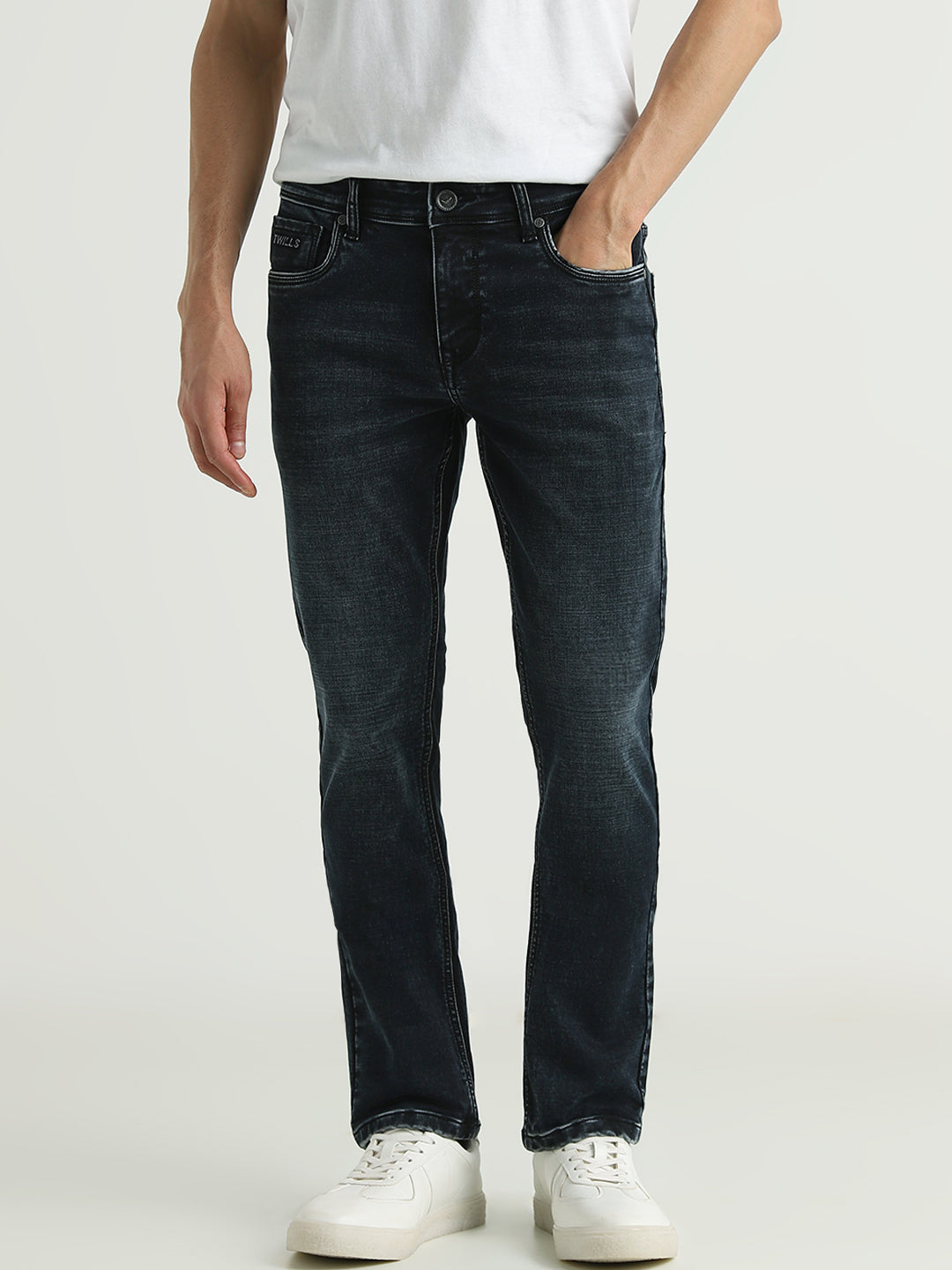 Men Dark Indigo Slim Fit Stretch Denim Jeans