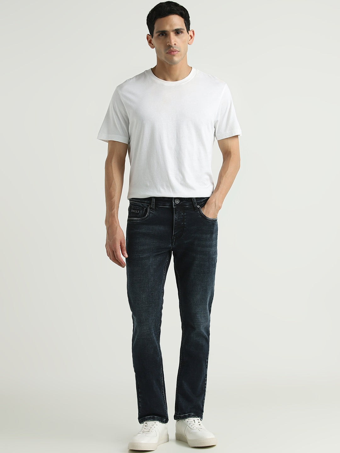 Men Dark Indigo Slim Fit Stretch Denim Jeans