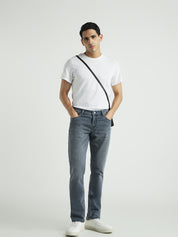 Men Light Blue Slim Fit Stretch Denim Jeans