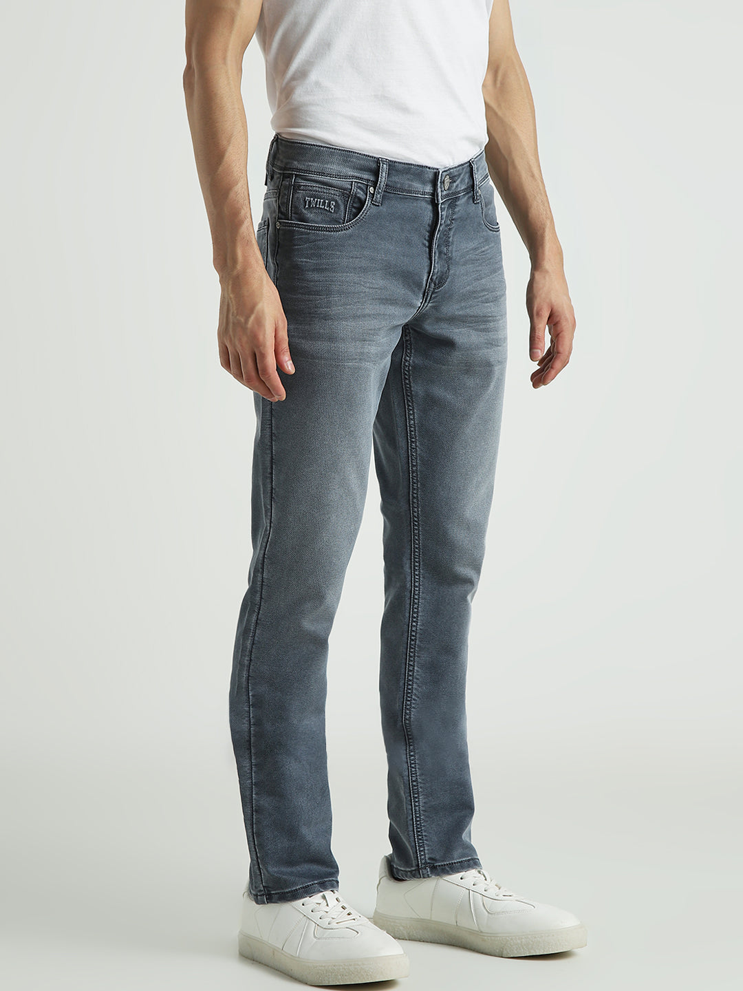 Men Light Blue Slim Fit Stretch Denim Jeans