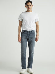 Men Light Blue Slim Fit Stretch Denim Jeans