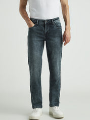 Men Steel Blue Slim Fit Stretch Denim Jeans