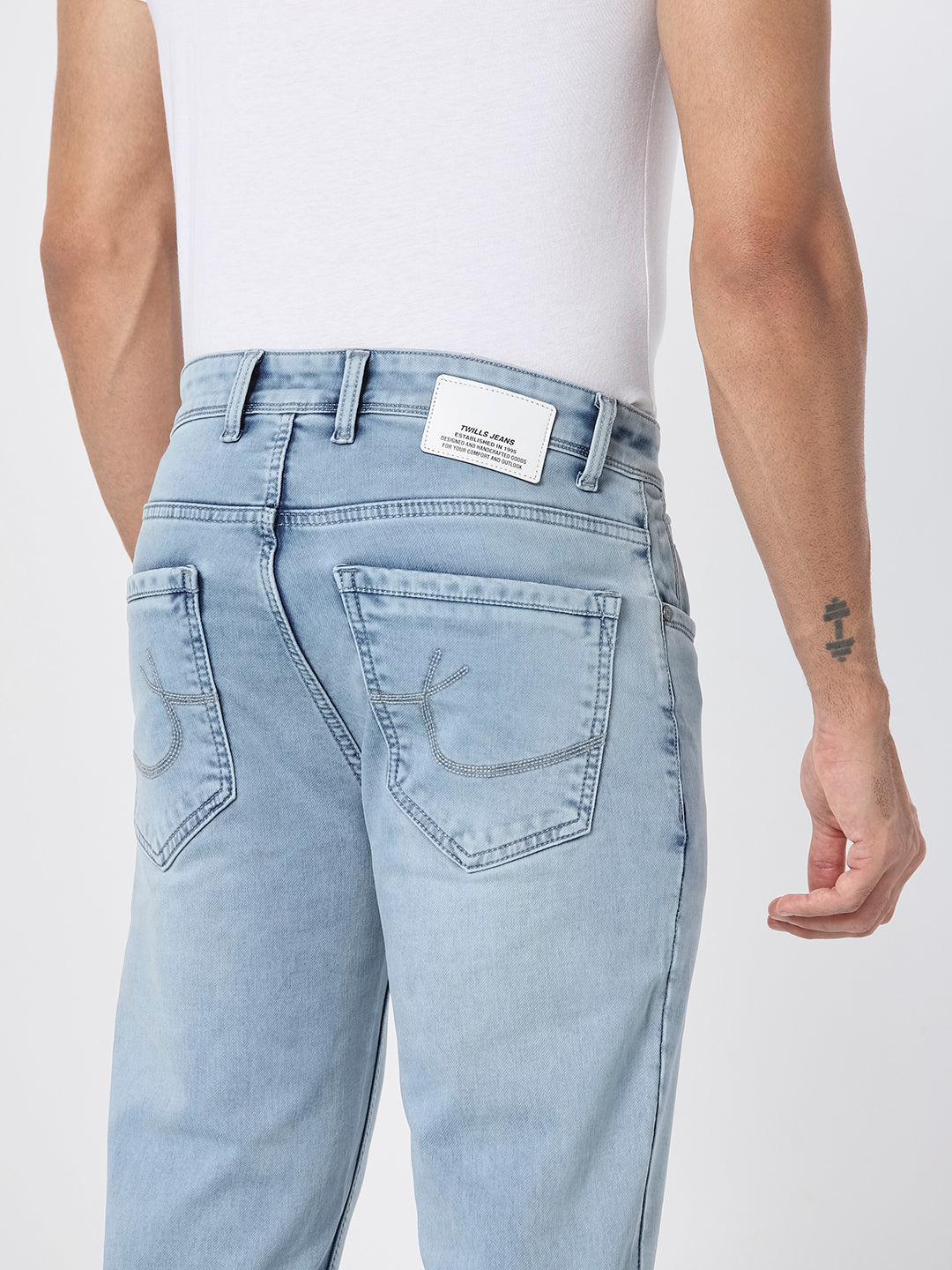 Men’s Light Blue Slim-Straight  Jeans