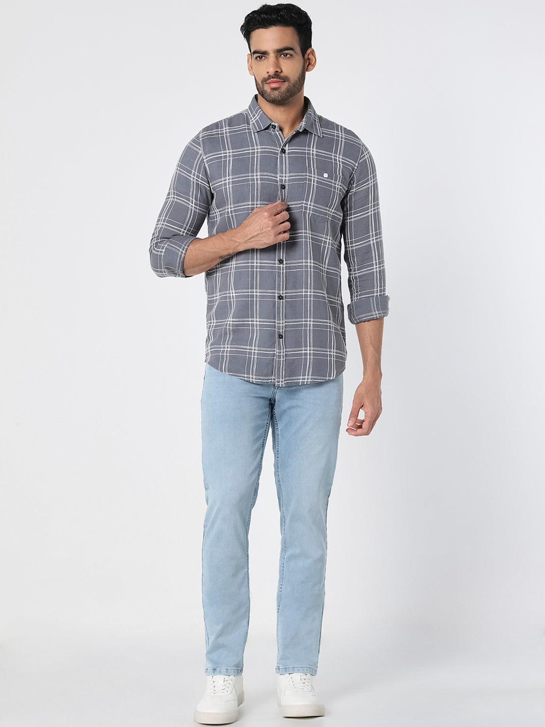 Men’s Light Blue Slim-Straight  Jeans