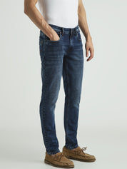 Men’s Deep Blue Slim Fit Stretch  Jeans