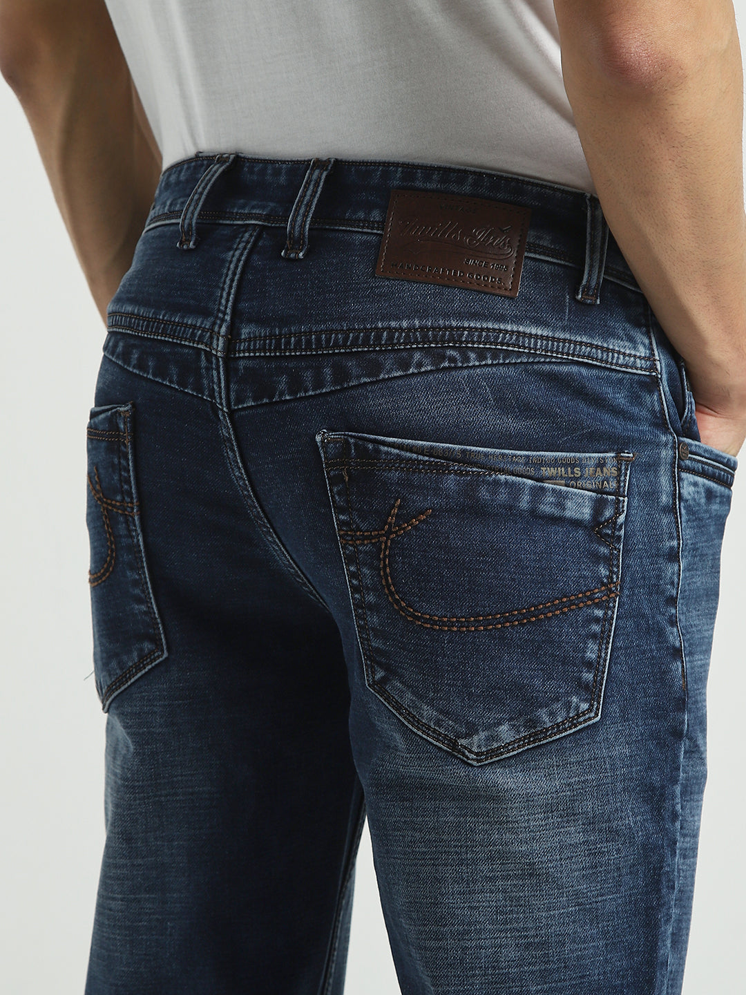 Men’s Deep Blue Slim Fit Stretch  Jeans