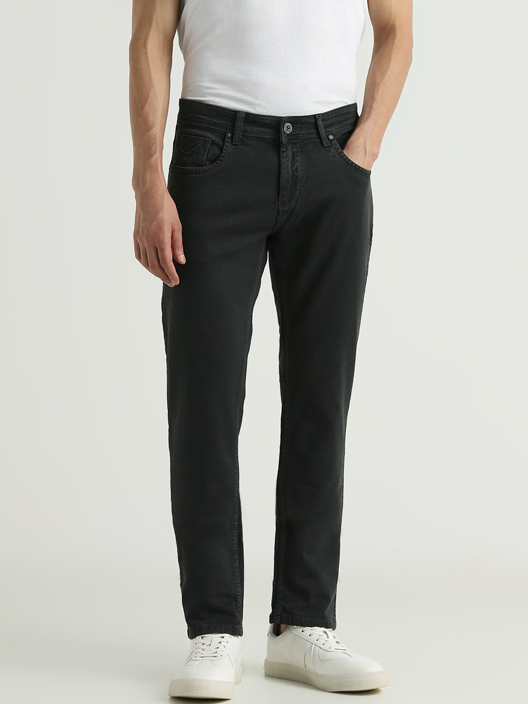Men Jet Black Slim Fit Stretch Denim Jeans