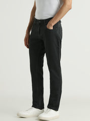 Men Jet Black Slim Fit Stretch Denim Jeans