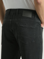 Men Jet Black Slim Fit Stretch Denim Jeans