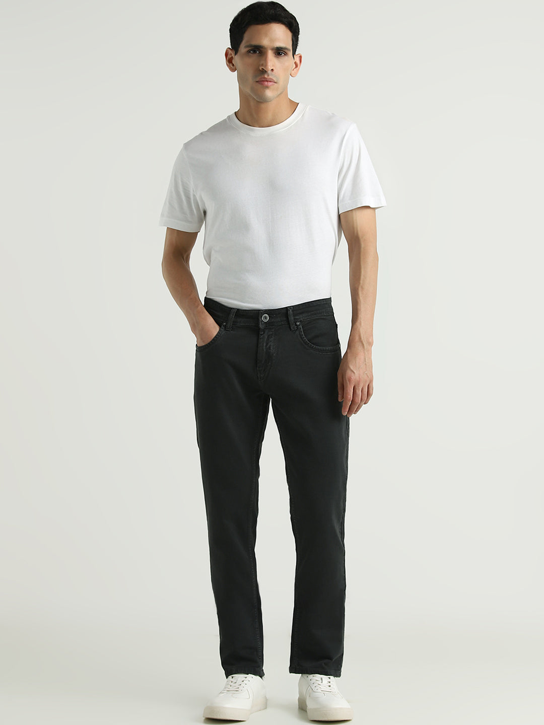 Men Jet Black Slim Fit Stretch Denim Jeans