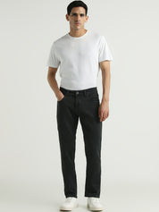 Men Jet Black Slim Fit Stretch Denim Jeans
