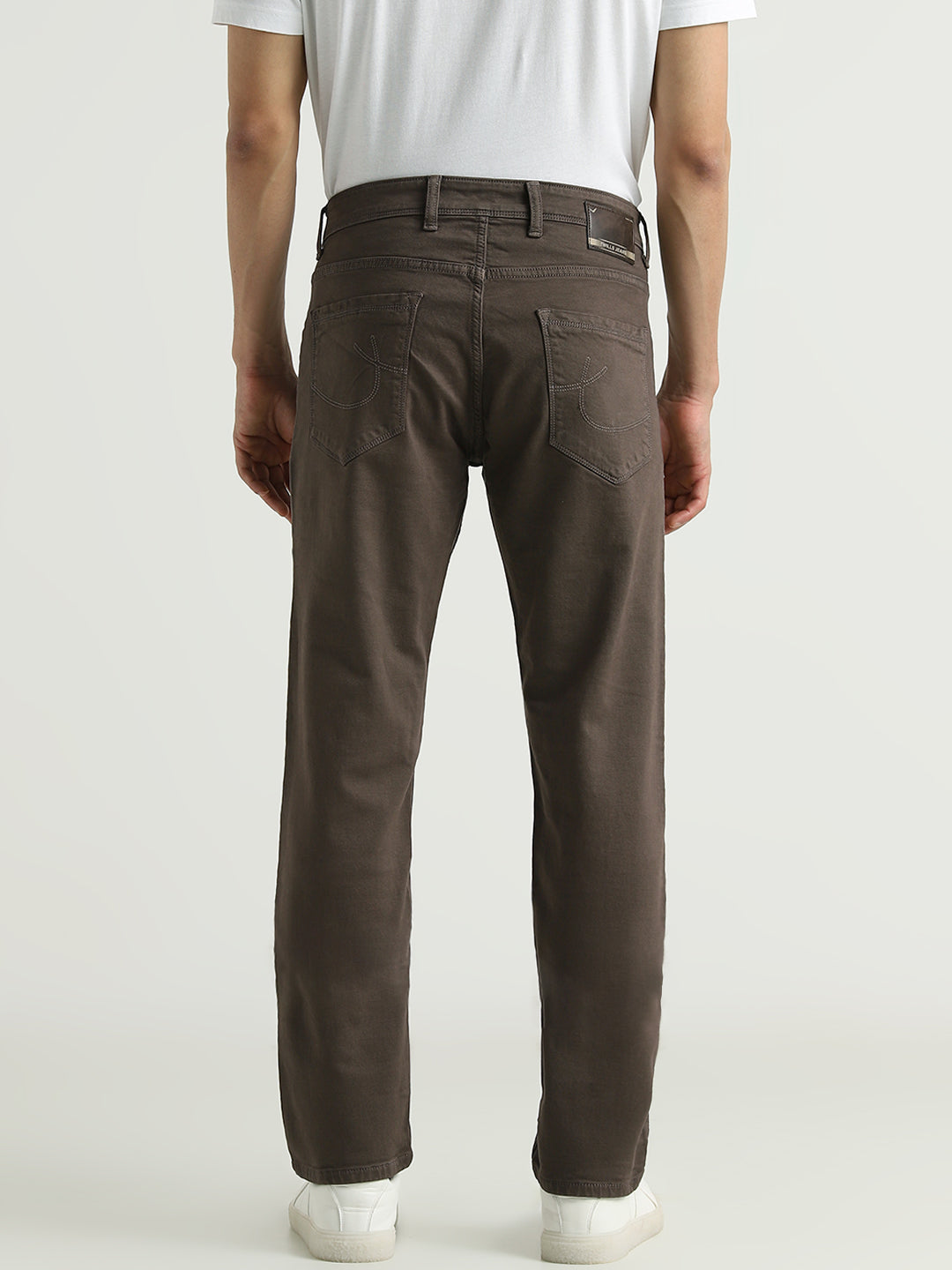 Men Coffee Brown Slim Fit Stretch Denim Jeans