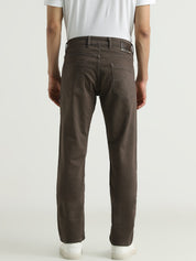 Men Coffee Brown Slim Fit Stretch Denim Jeans