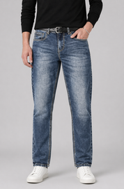 Men's Blue Washed Jeans