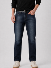 Dark Blue Mid Rise Slimfit Jeans
