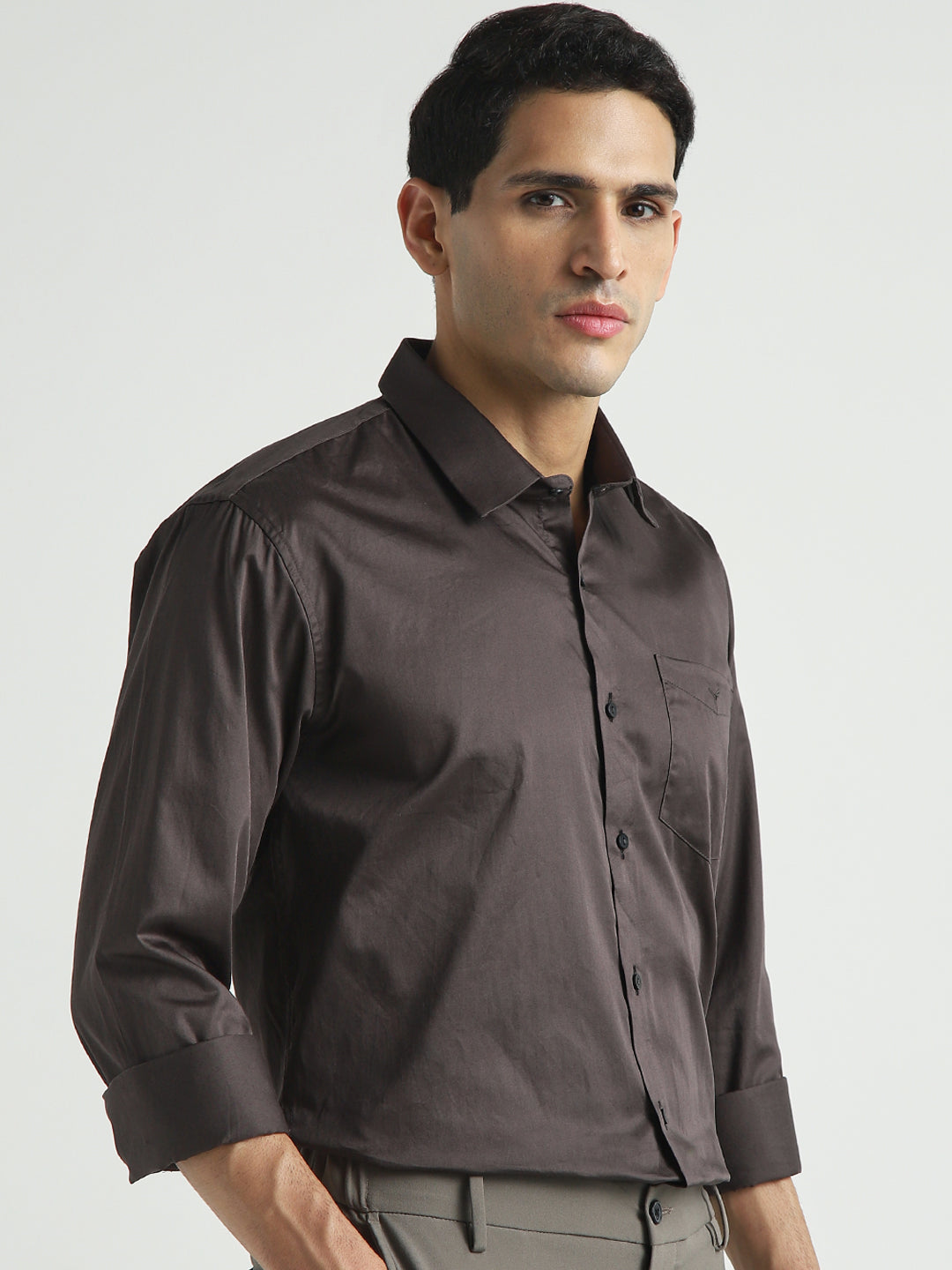 Men's Classic Brown Shirt