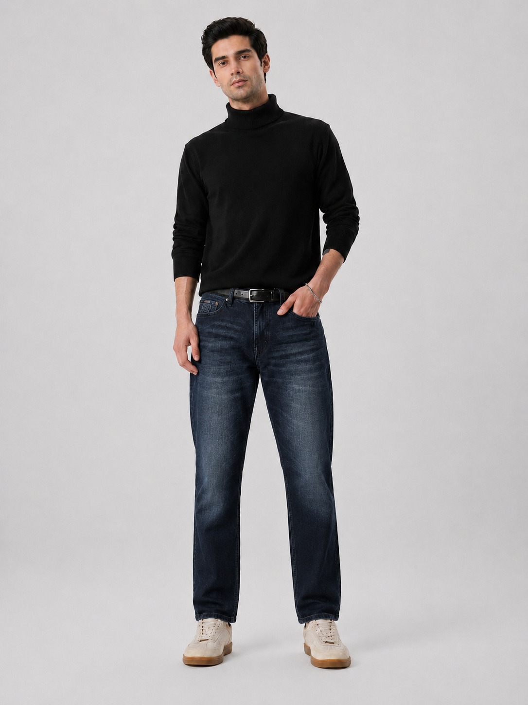 Dark Blue Mid Rise Slimfit Jeans