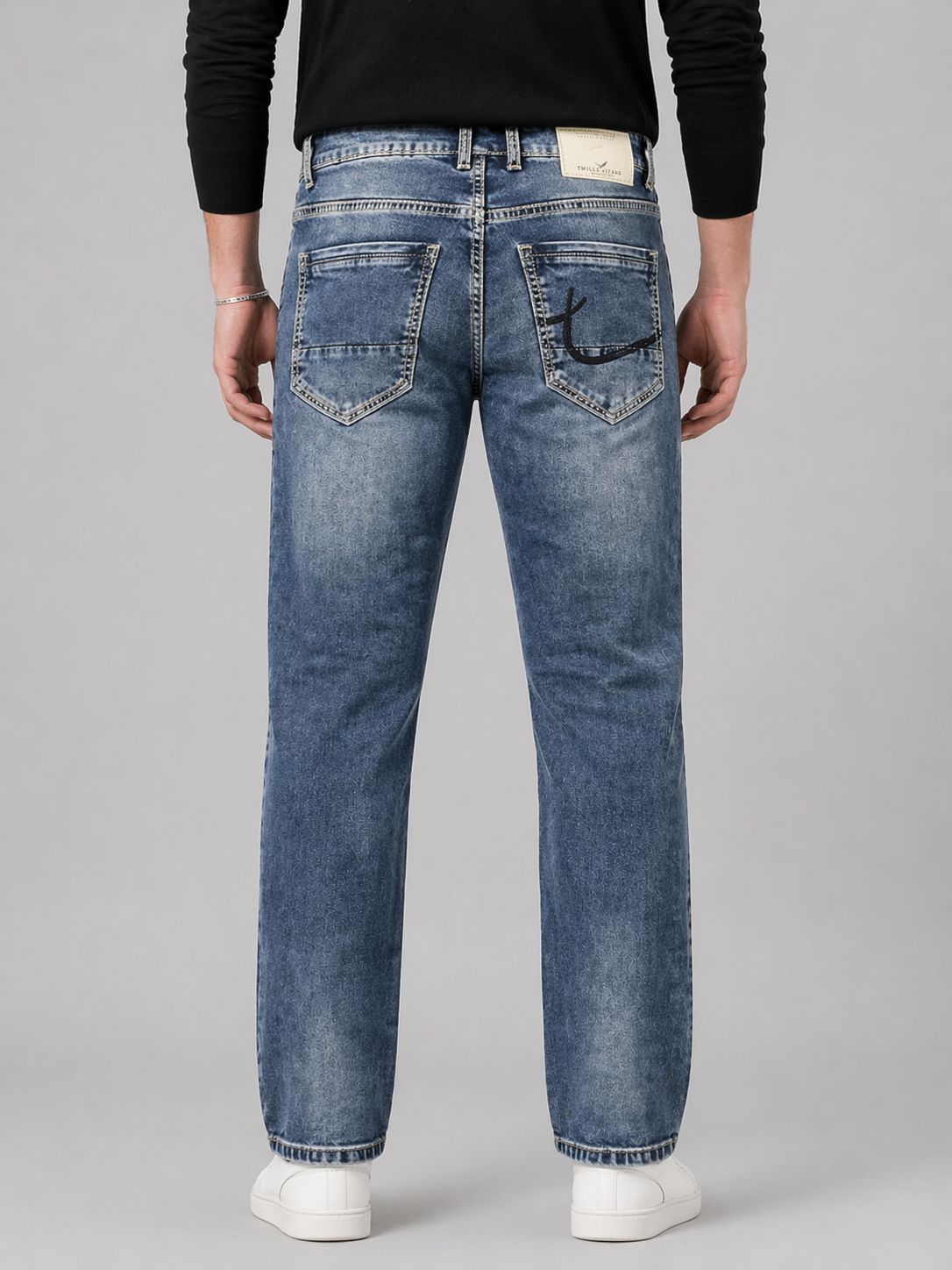 Men's Blue Washed Jeans