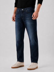 Dark Blue Mid Rise Slimfit Jeans