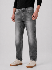 Men's Grey  Slim Fit Denim