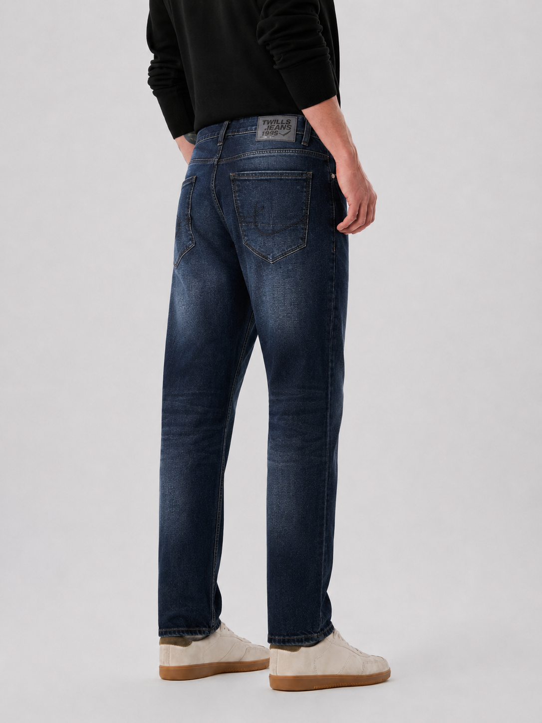 Dark Blue Mid Rise Slimfit Jeans