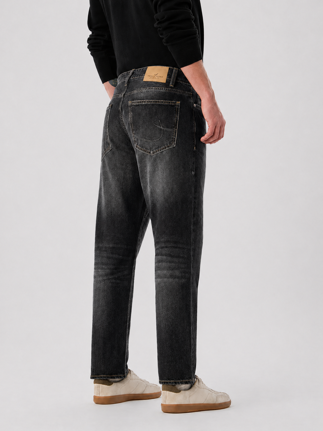 Men's Washed Black  Jeans