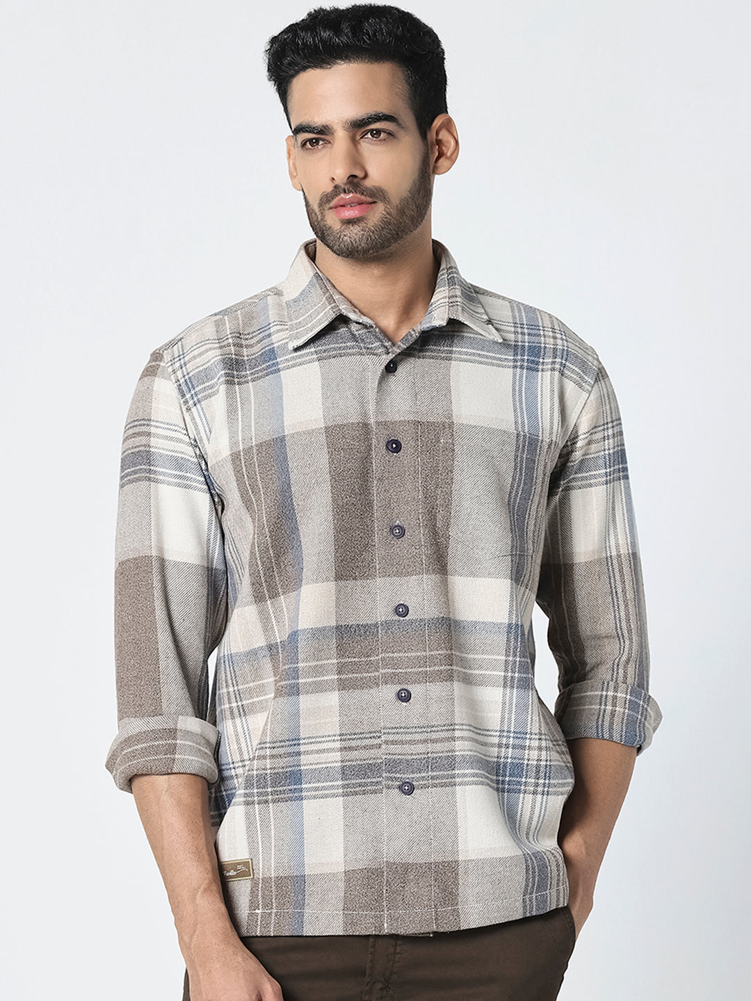 Men Regular Fit Checked Casual Shirt