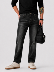 Men's Washed Black  Jeans