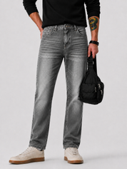 Men's Grey  Slim Fit Denim