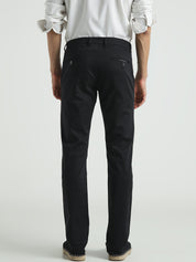 Black Solid Slim Fit Trouser
