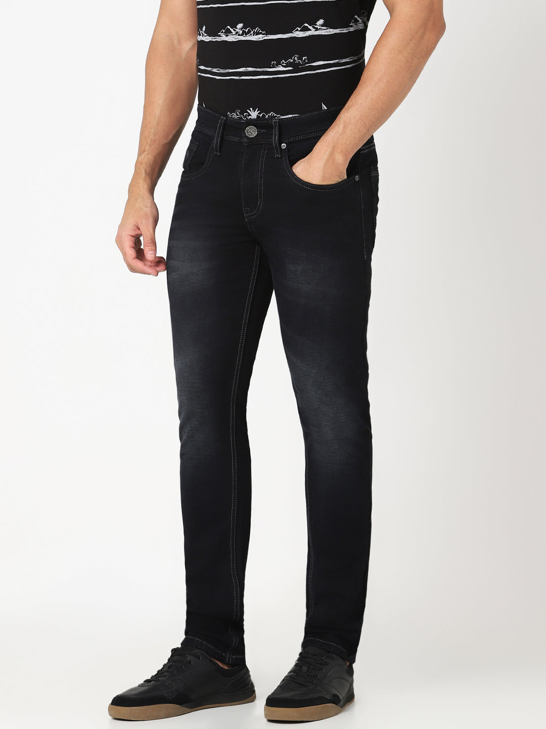 Men’s Black Slim Fit Stretch  Jeans