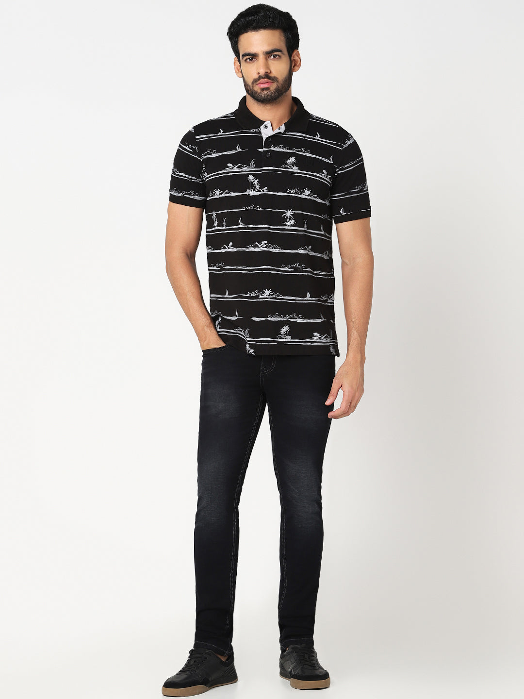 Men’s Black Slim Fit Stretch  Jeans