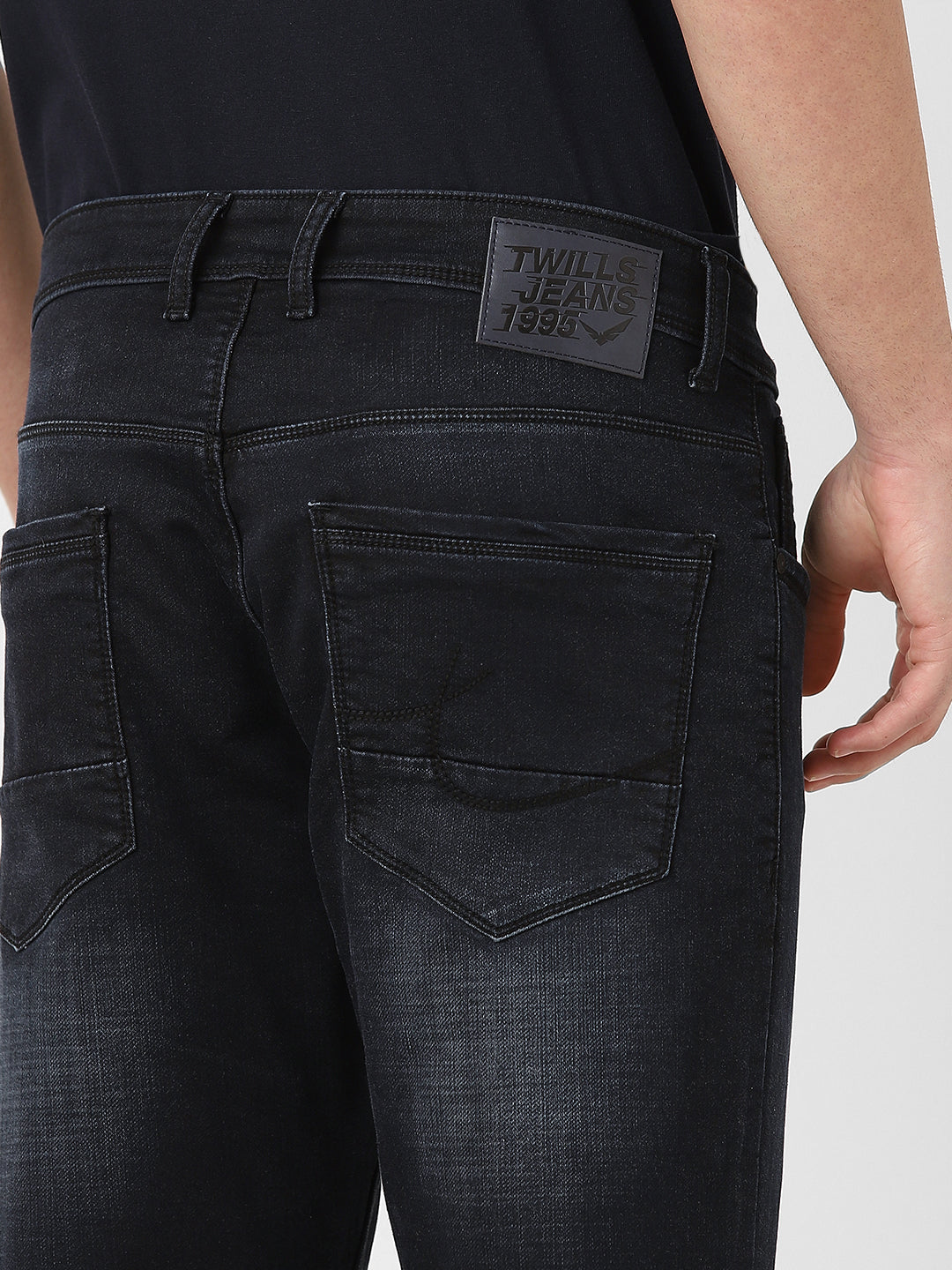Dark Blue Mid Rise Slimfit Jeans