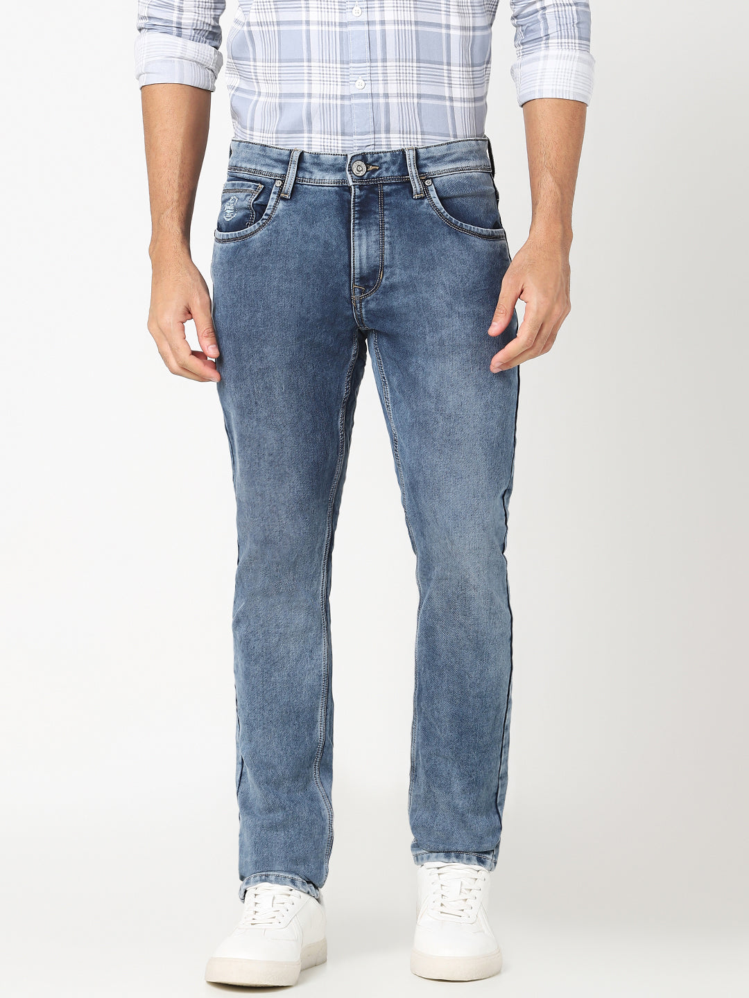 Men’s Mid-Blue Straight Fit  Jeans