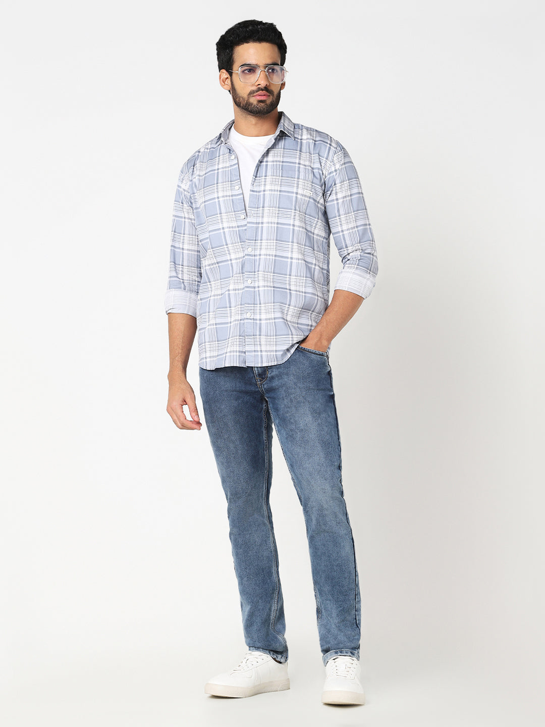 Men’s Mid-Blue Straight Fit  Jeans