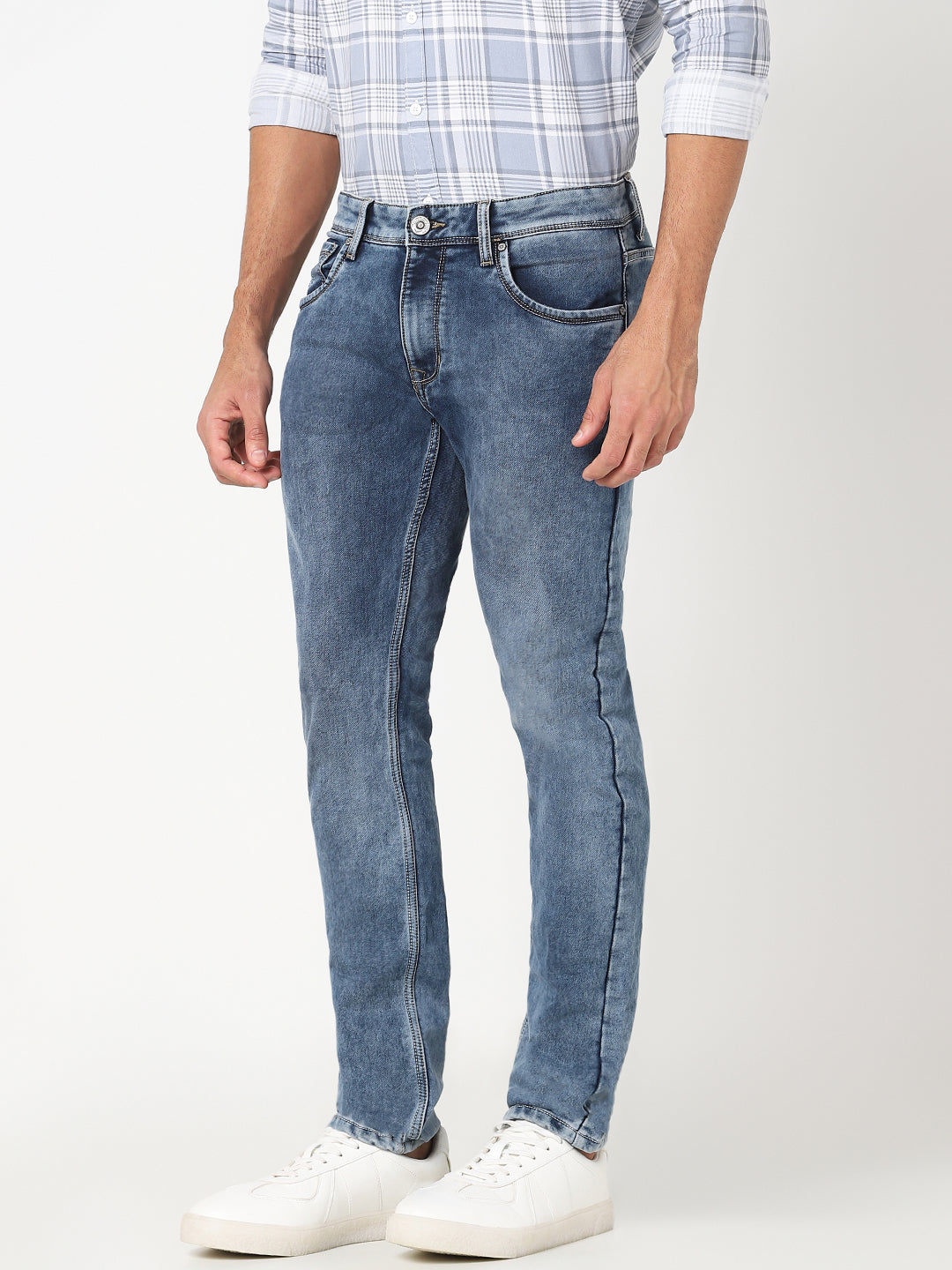 Men’s Mid-Blue Straight Fit  Jeans