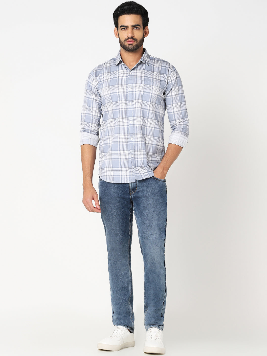Men’s Mid-Blue Straight Fit  Jeans