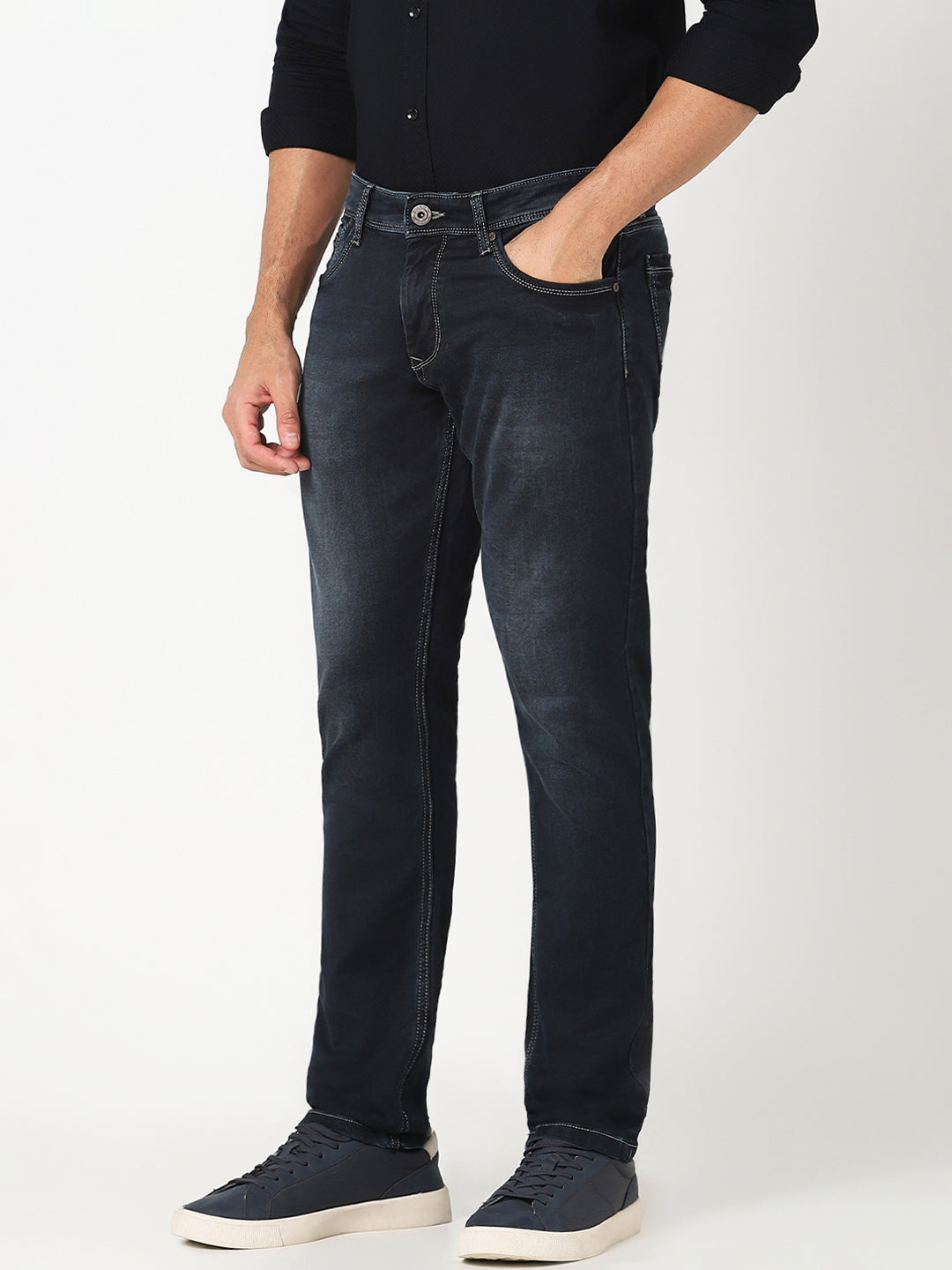Men’s Dark Blue Straight Fit  Jeans