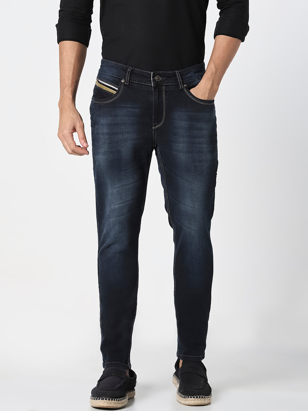 Men’s Dark Indigo Slim Fit Stretch  Jeans