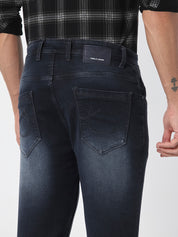 Men’s Dark Blue Tapered Fit Stretch  Jeans