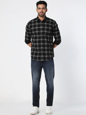 Men’s Dark Blue Tapered Fit Stretch  Jeans