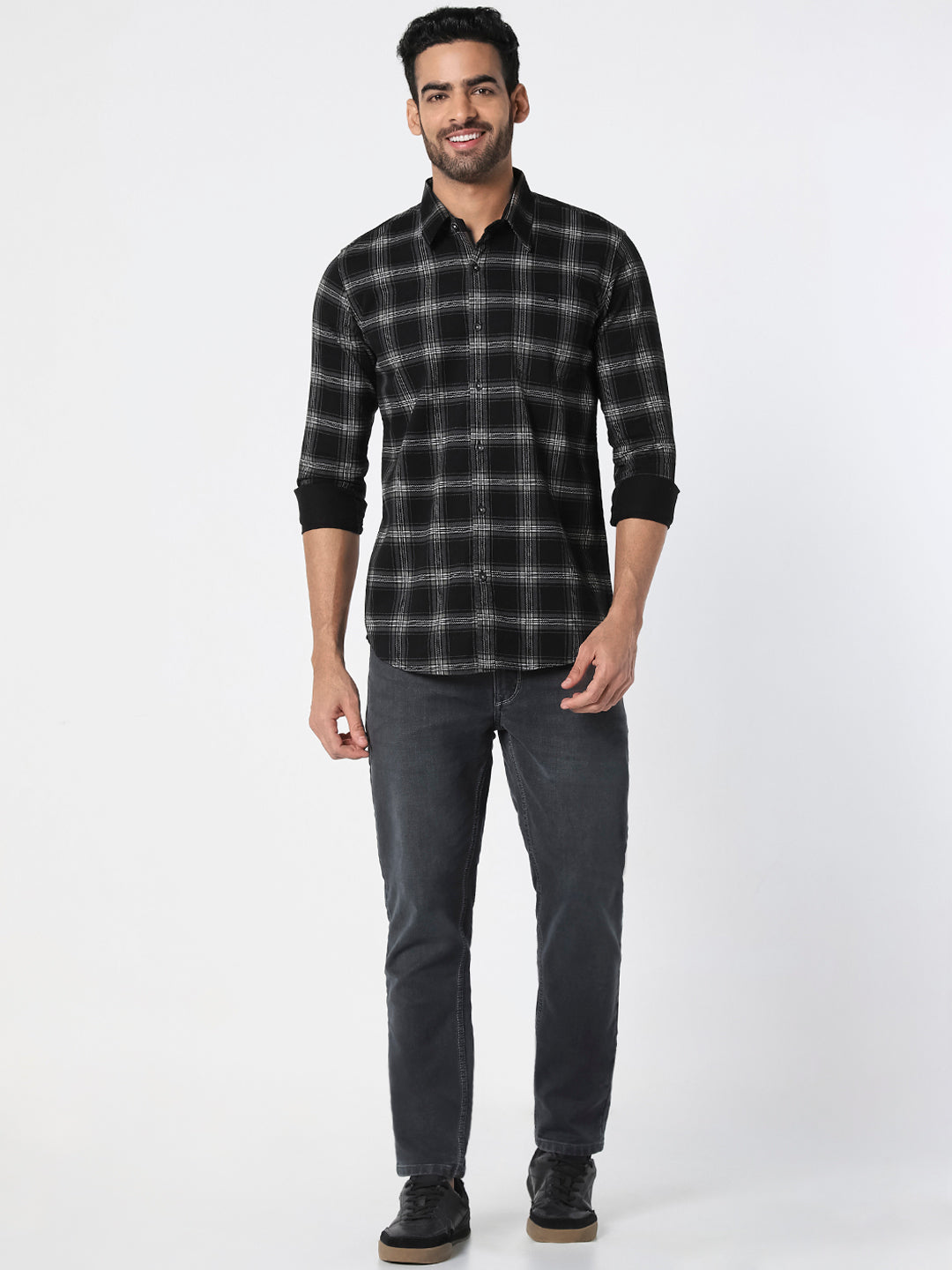 Men’s Charcoal Grey Straight Fit  Jeans