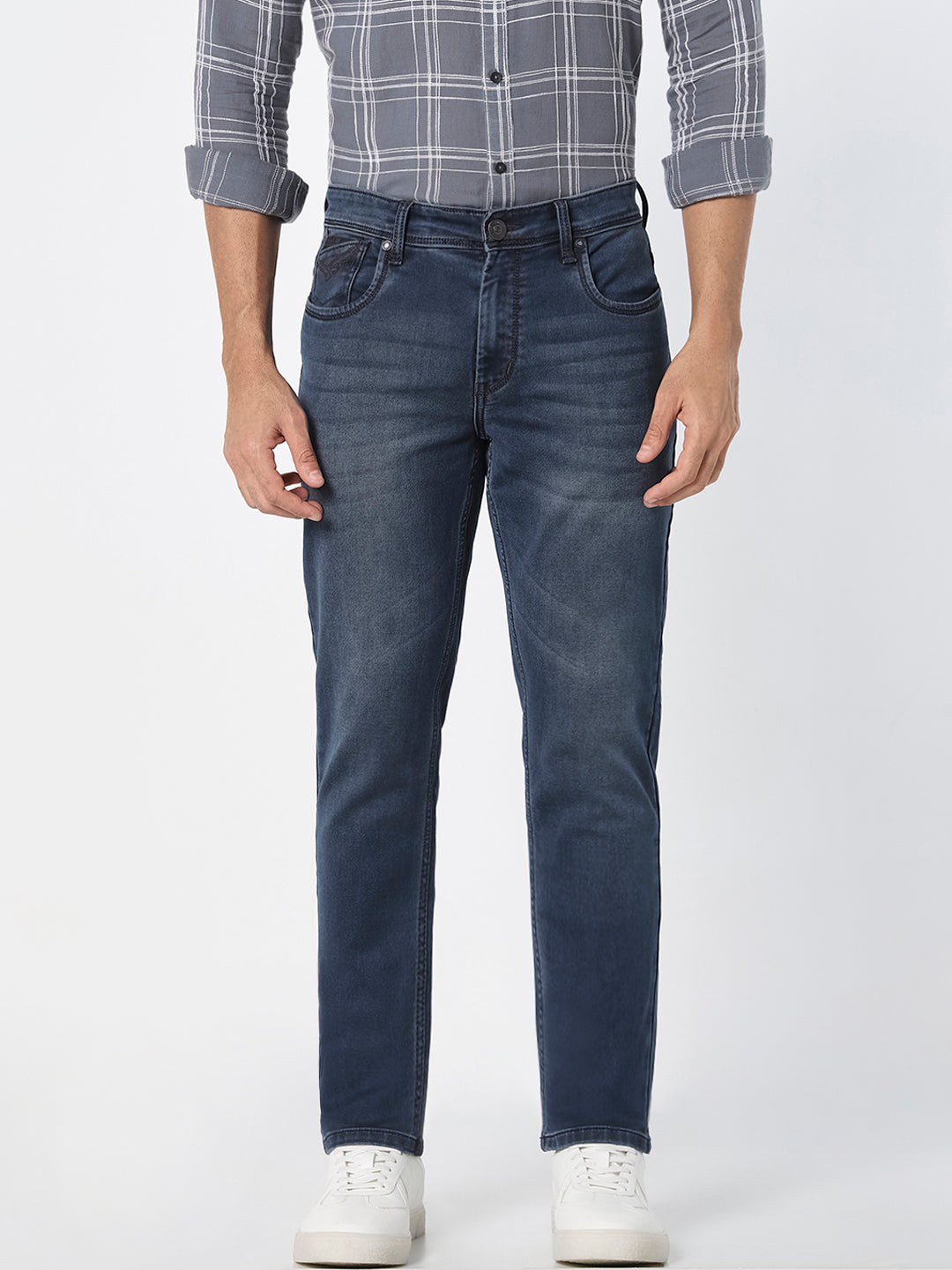 Men’s Mid Indigo Slim Straight Fit  Jeans