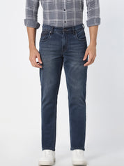 Men’s Mid Indigo Slim Straight Fit  Jeans